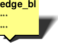 Edge frame, tail at bottom edge, left end