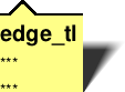 Edge frame, tail at top edge, left end